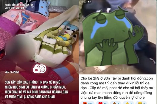 Video người trẻ tuổi Sơn Tây lớp 8 thực hiện hành vi làm tổn thương tâm hồn
