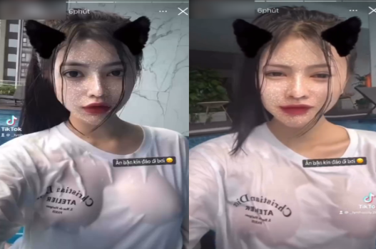 Ngọc Uyên với vòng một 'khủng' khiến ai cũng mê mẩn ở bên bể bơi