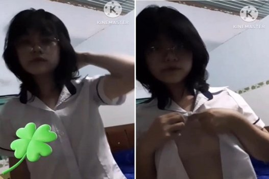 Nữ sinh đĩ quay clip khoe bướm cho bạn xem